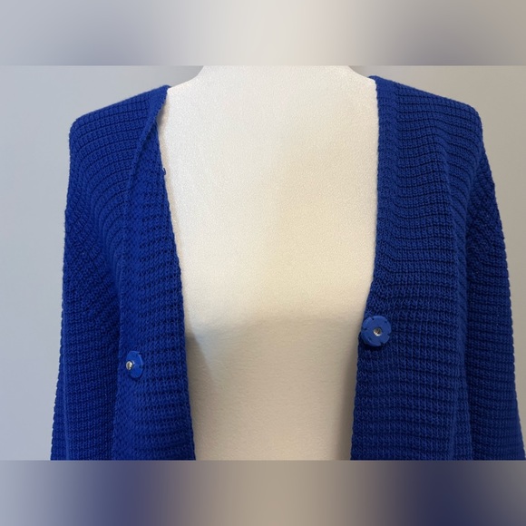 Coldwater Creek Knit Royal Blue Cardigan - Picture 3 of 7